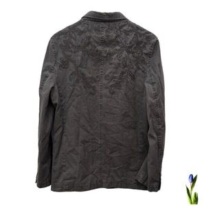 Charcoal Gray Lightweight Jacket with Embroidered 100% Cotton Size L